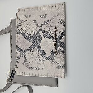 Detachable Pouch Snakeskin Crossbody Bag